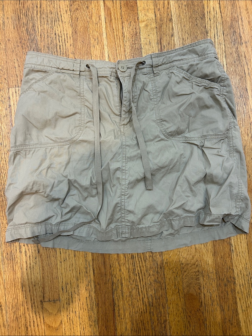 White Stag Casual Olive Drawstring Mini Skirt size 10